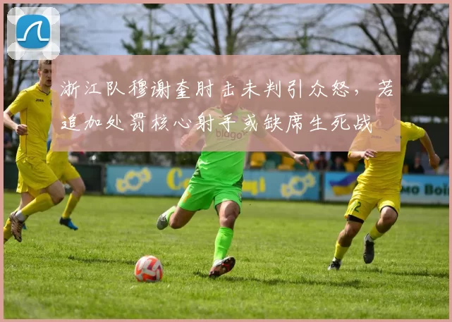 浙江队穆谢奎肘击未判引众怒，若追加处罚核心射手或缺席生死战